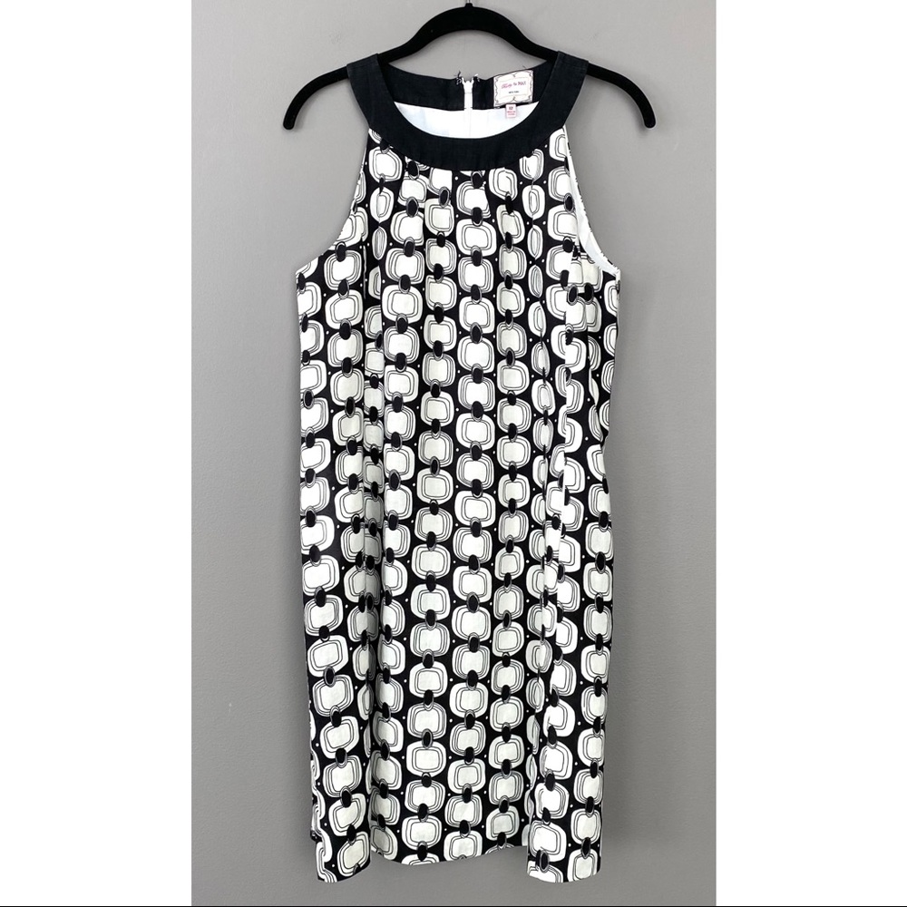 Becky & Max Graphic Print Linen Tank Dress
